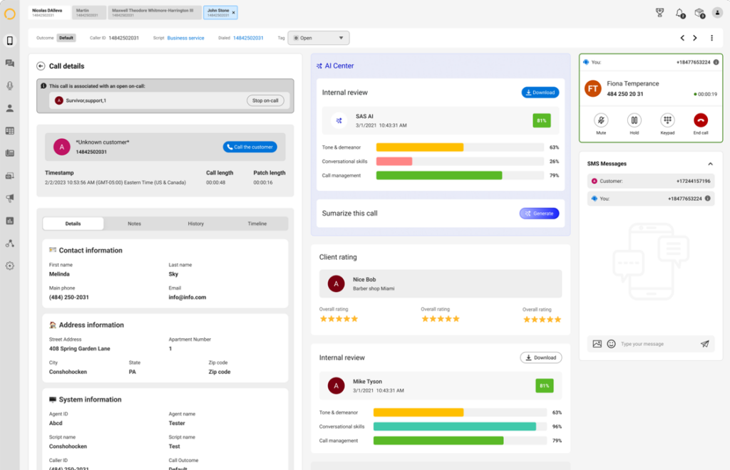 Fully Integrated Call Details