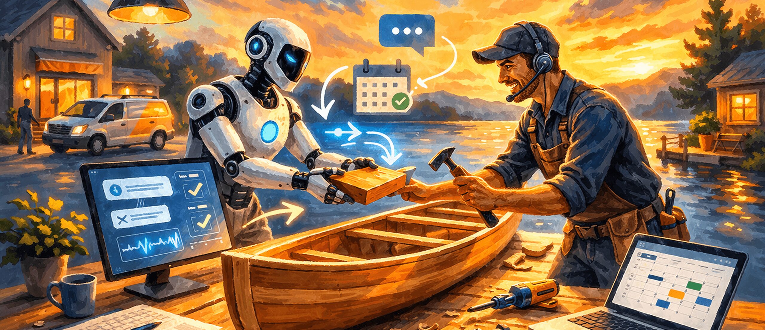 Humans and AI Working Together Building a Canoe